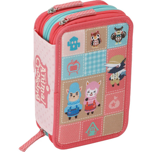 Panini Animal Crossing Pink 3 Zip Pencil Case 01.webp