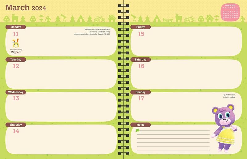 File:Animal Crossing- New Horizons 16-month September 2023-December 2024 Weekly Monthly Planner (Inside March Week).jpg